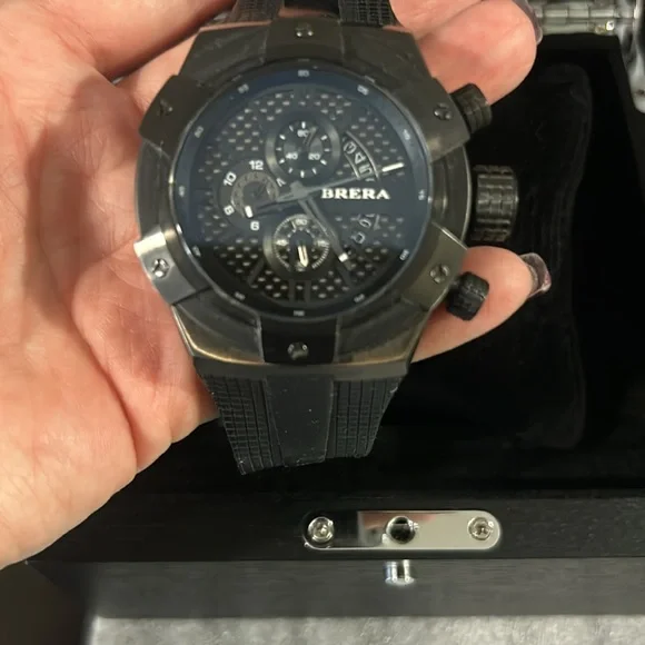 Brera Men’s Watch Black on Black Combination - With box